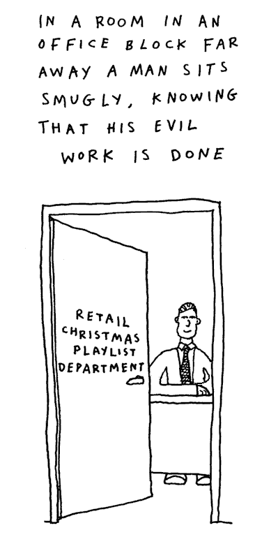 Cartoon regarding Christmas Playlist creation