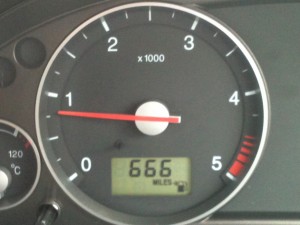 666 on the miles til empty meter