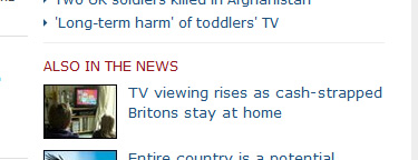 Contrasting Stories on the BBC 